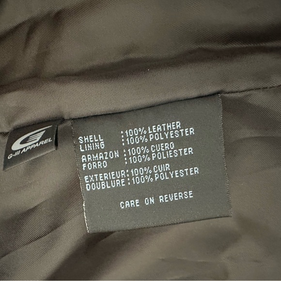 Nine West Brown Leather Jacket Size Small - Picture 11 of 11